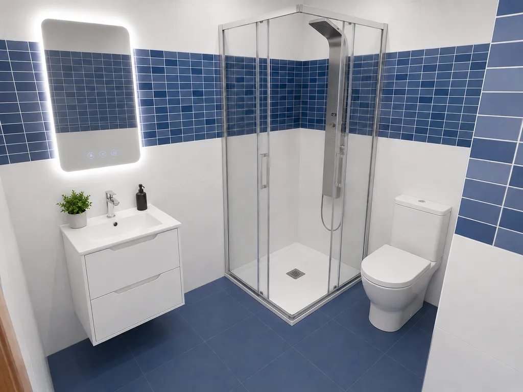 Baño · Azul